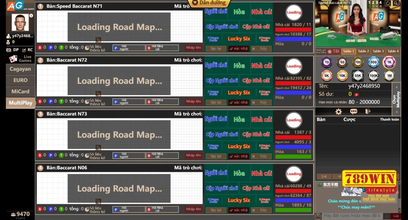 3 cửa chơi chính của Baccarat 789win