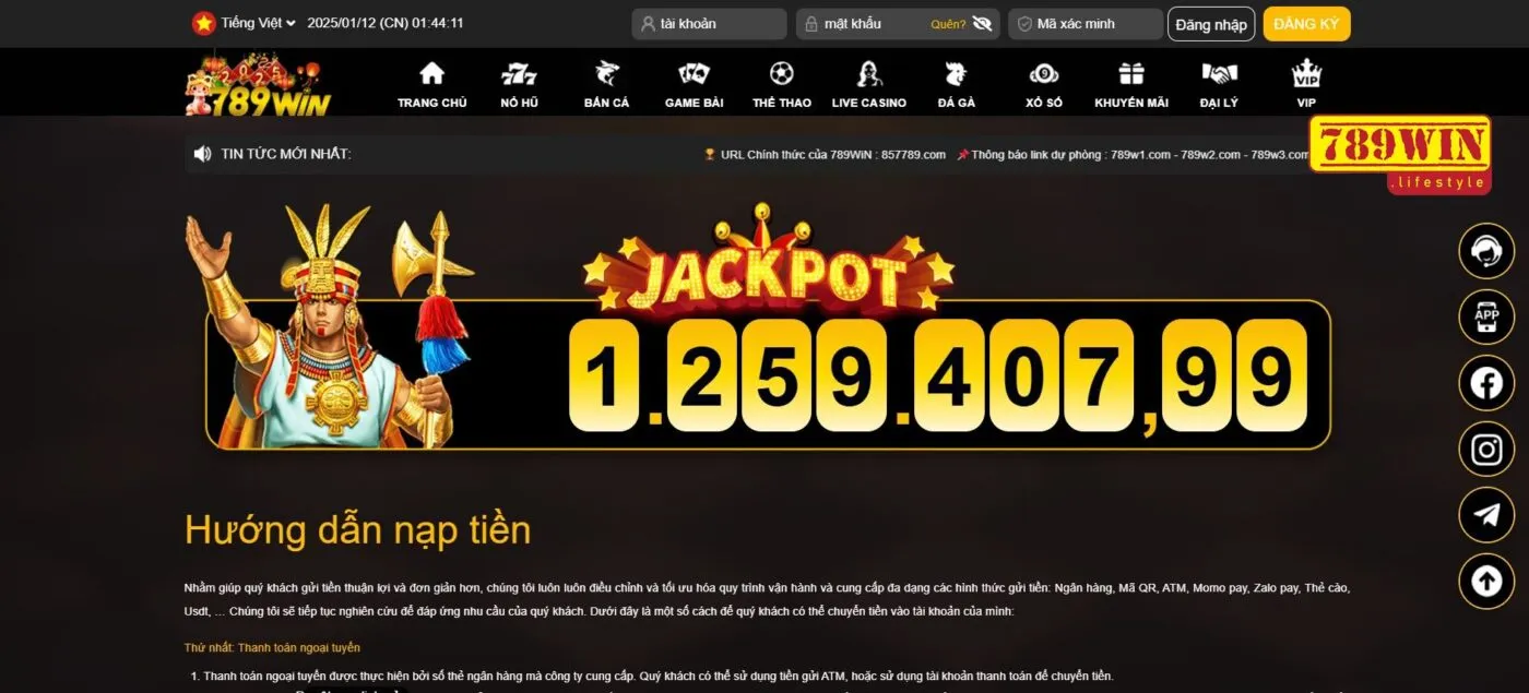 Quy định về tiền gửi tại nhà cái 789Win