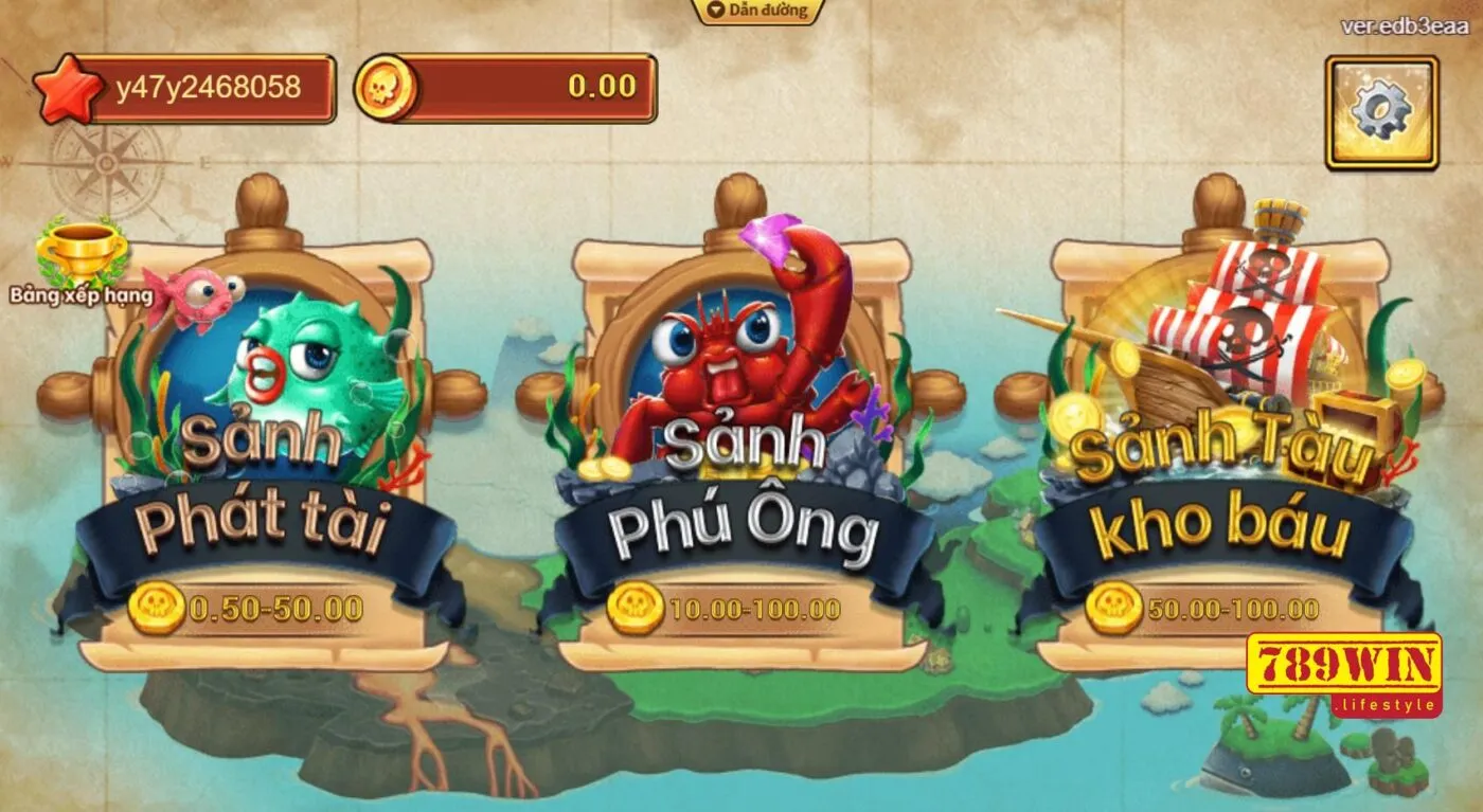Game chia thành ba sảnh đấu với mức tiền cược khác nhau