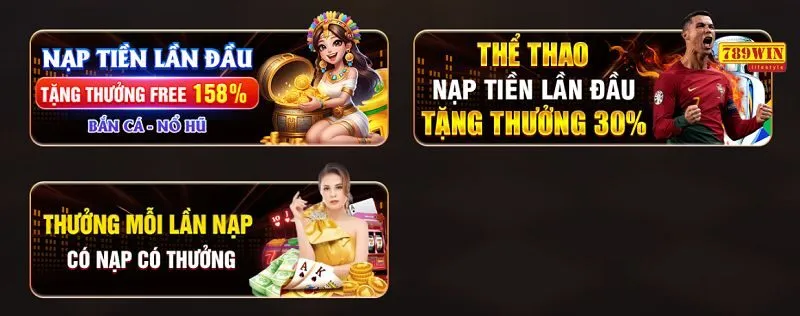 Các ưu đãi của 789win khi nạp tiền