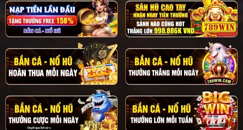 Nhiều khuyến mãi hấp dẫn khi chơi bắn cá, nổ hũ