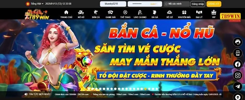 Truy cập vào nhà cái 789win trước khi giao dịch
