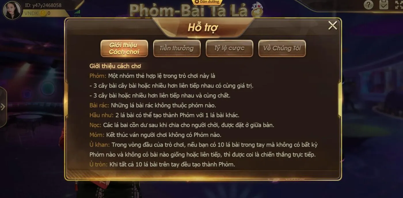 Hệ thống chia cho từng người 9 lá bài riêng người chia bài nhận 10 lá