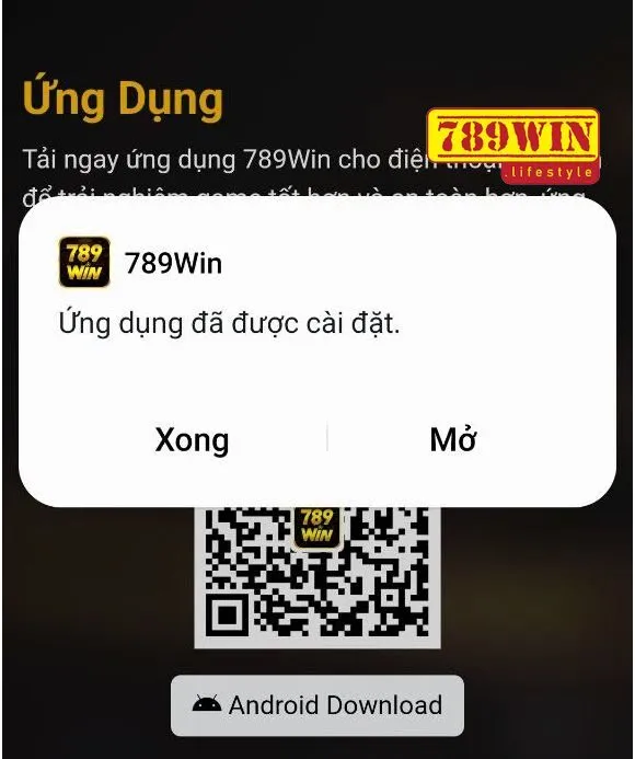 Mở ứng dụng app 789win sau khi cài đặt thành công