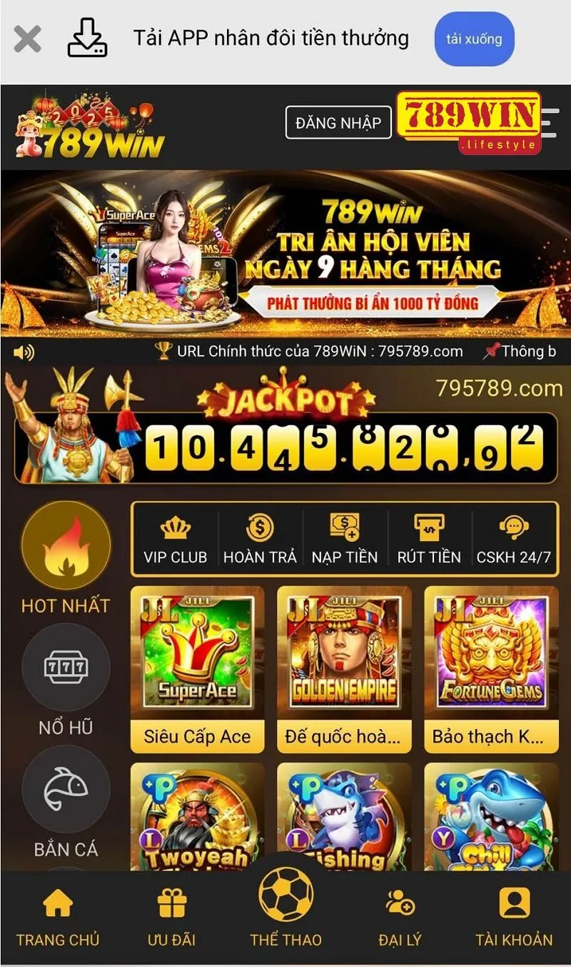 Truy cập nhà cái 789win trên trình duyệt web