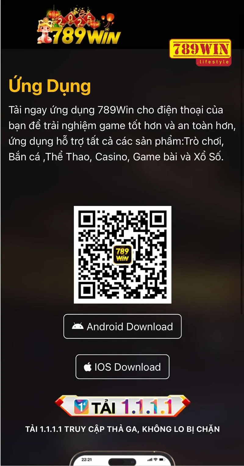 Chọn link tải app 789win cho IOS