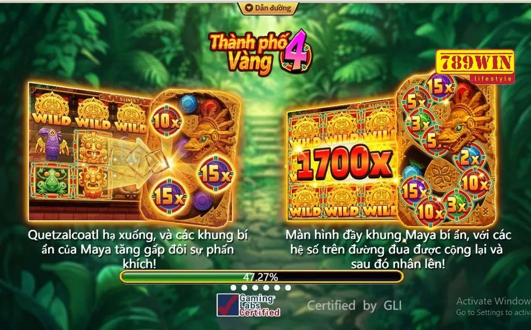 Thành phố vàng Maya 4 789win có giao diện rất sống động