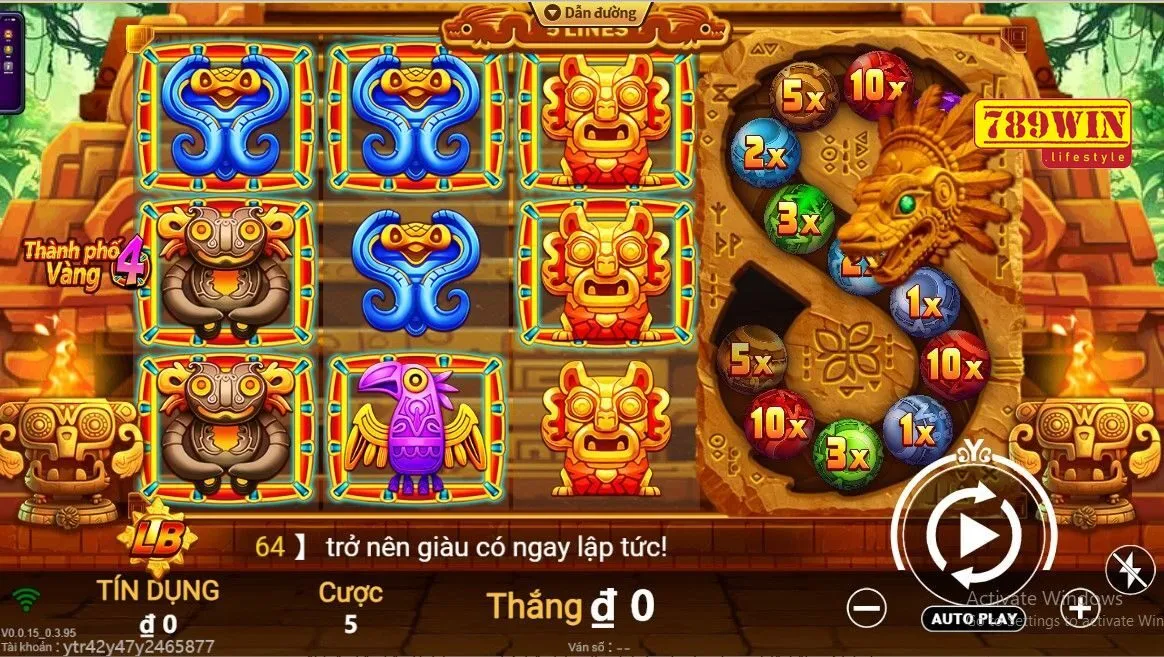 Thành phố vàng Maya 4 có bố cục 3x3