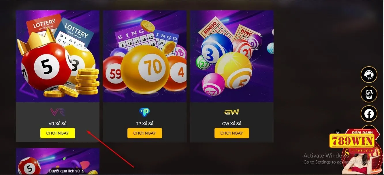 Chơi VR xổ số 789win nhanh chóng