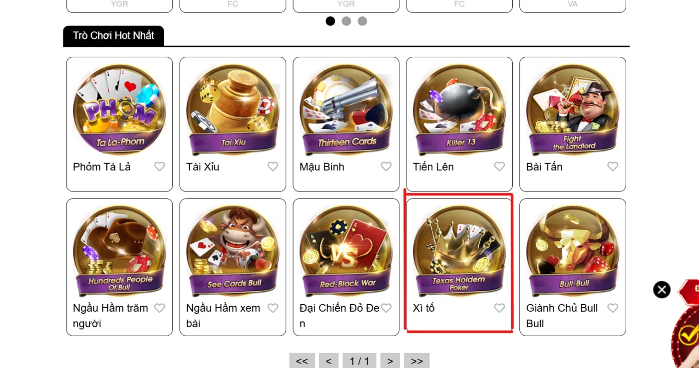 Chọn chơi “Xì Tố” tại kho game 789win