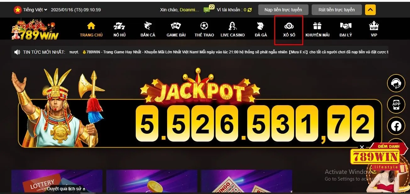 Xổ số vn 5 phút 789win được nhiều người yêu thích