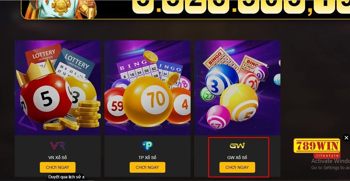 Xổ số vn 5 phút thuộc sảnh game GW xổ số 789win